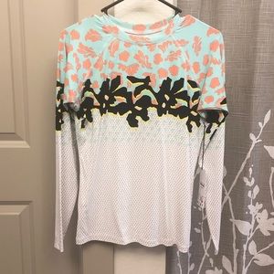 DVFxRoxy Rashguard Rocky Garden Pattern Sz L